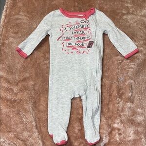 Gray and Pink Kids One Piece